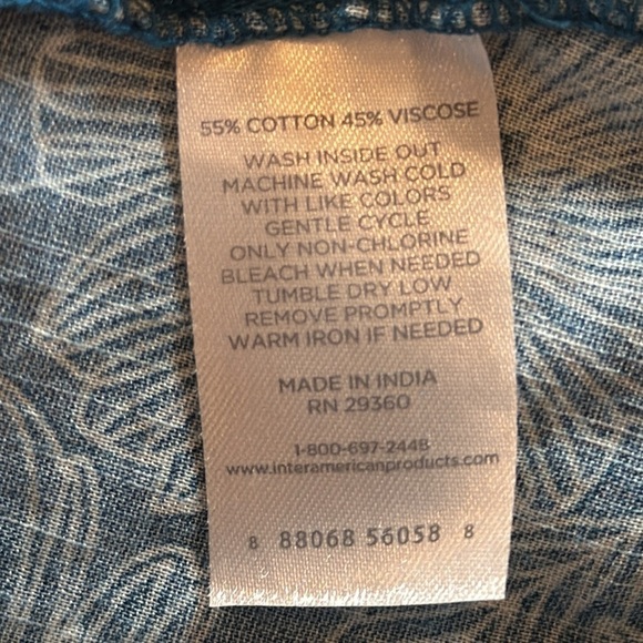 Button Down Blouse 55% Cotton - Picture 3 of 4